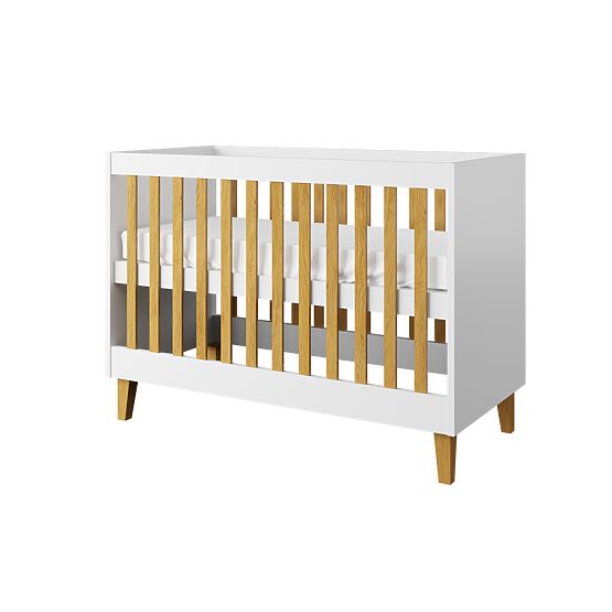 Children's Cot KUBI 120 x 60 cm - White