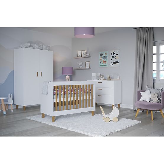 Children's Cot KUBI 120 x 60 cm - White