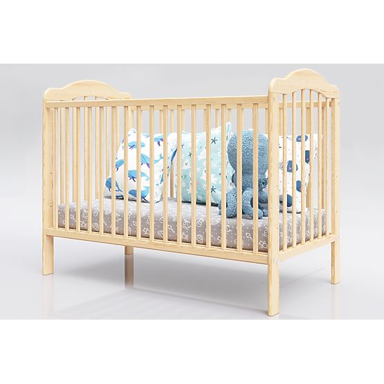 Alek Baby Crib with Removable Bars - Natural