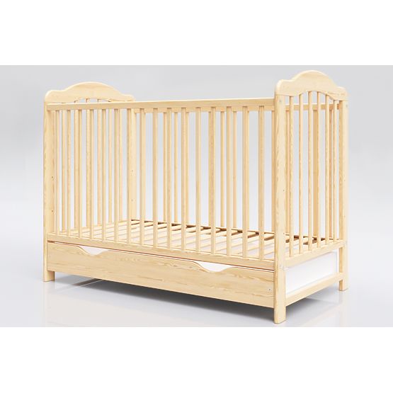 Alek Baby Crib with Removable Bars - Natural