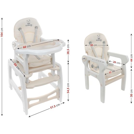 Baby dining chair Hugo - beige