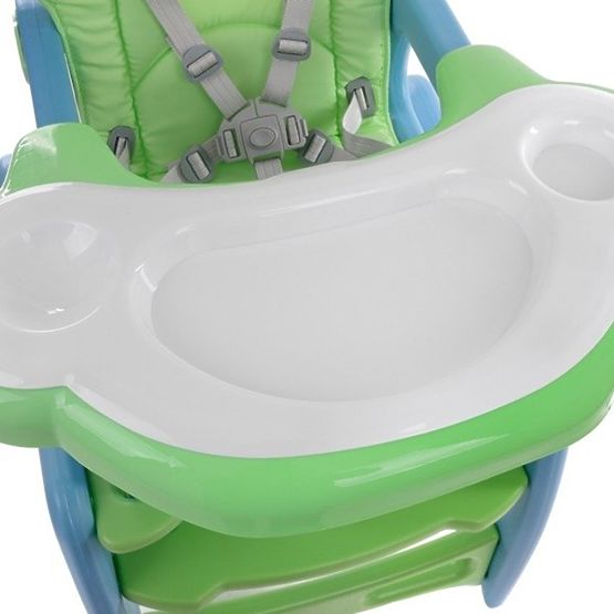 Baby dining chair Hugo - green-blue