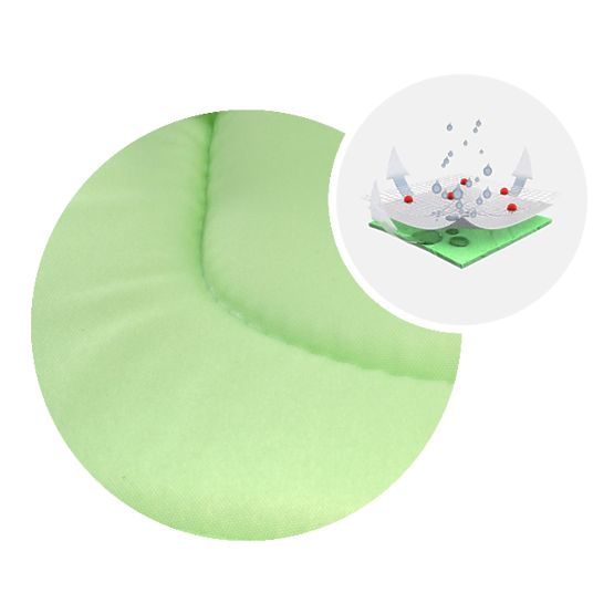 Baby dining chair Hugo - green-blue