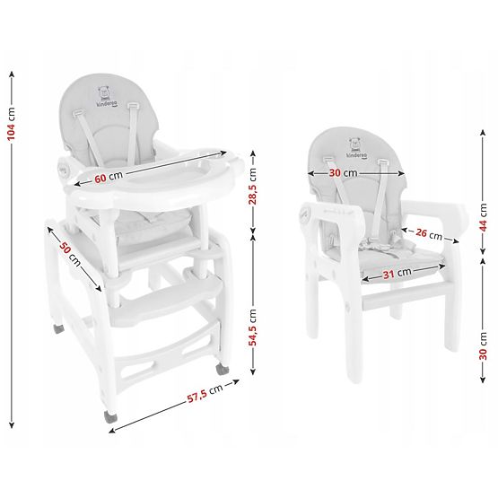 Baby dining chair Kinder - pink