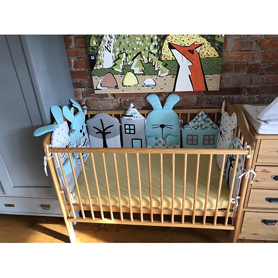 Baby Dream - Modular cot mantinel - gray-blue