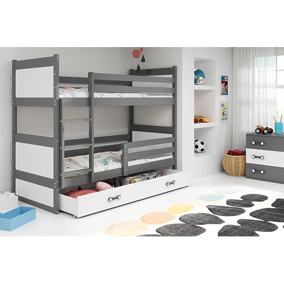 Baby patrová bed Rocky - gray-white