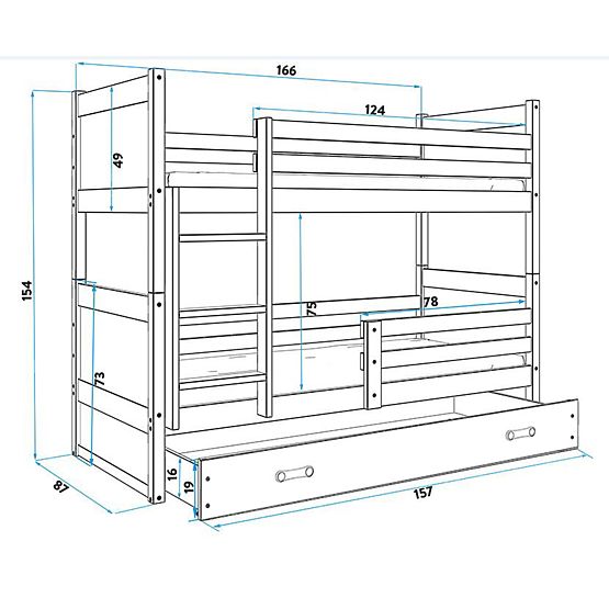 Baby patrová bed Rocky - natural-green