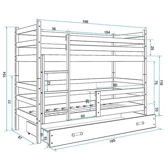 Baby patrová bed Rocky - natural-green