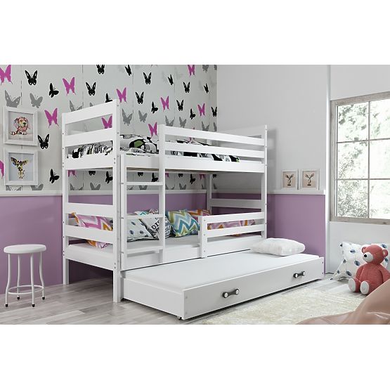 Baby patrová bed with extra bed Erik - white