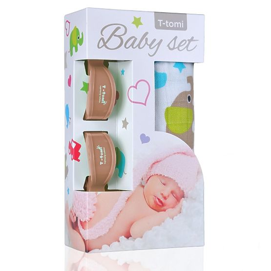 Baby Set - Bamboo Muslin Wrap + Pram Peg