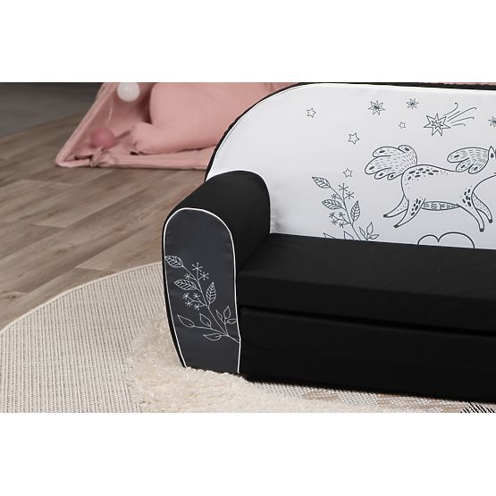 Children's Sofa Unicorn - Black and White