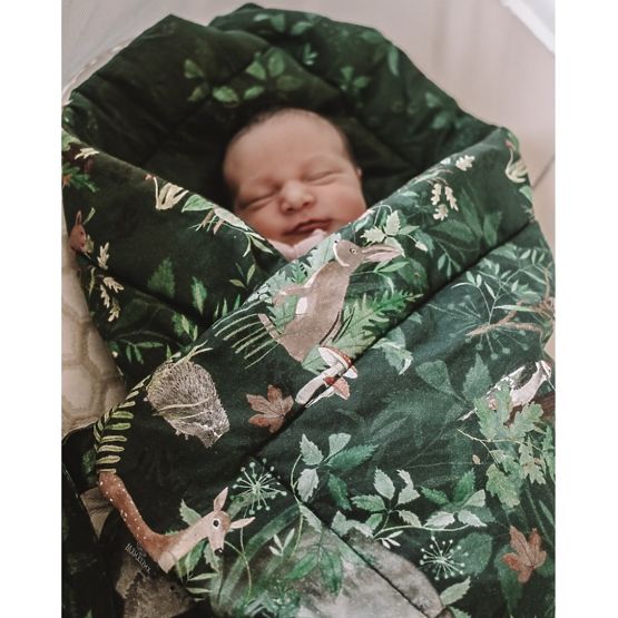 Baby zavinovačka life in forest