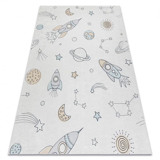 BAMBINO 1278 Washing Mat Space Rocket for Kids Anti-Slip - Cream