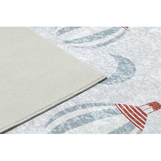 BAMBINO 1349 Washing Mat Balloons, Clouds for Children Anti-Slip - Grey