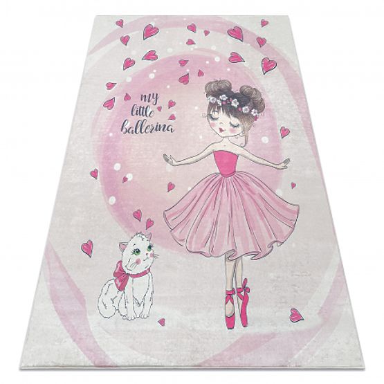 BAMBINO 2161 Washing Mat Ballerina, Kitty for Kids Anti-Slip - Pink