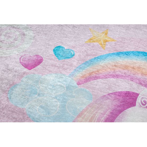BAMBINO 2533 Washing Mat Unicorn, Rainbow for Children Non-slip - Pink