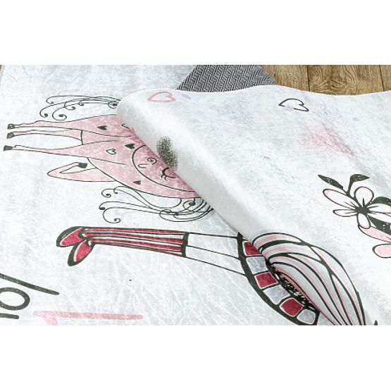 BAMBINO 2644 Washing Mat Girl, Unicorn for Kids Anti-Slip - White/Pink