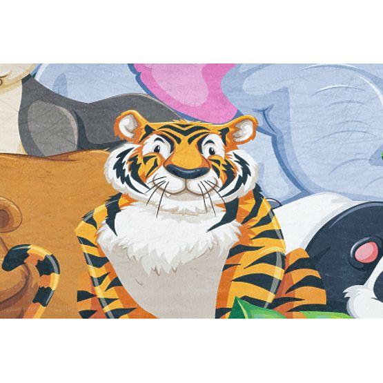 BAMBINO 2651 Animal Wash Mat, Jungle for Kids Anti-Slip - Green/Brown