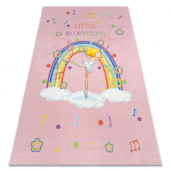 BAMBINO 41870 Washing Mat Ballerina, Rainbow for Kids Non-slip - Pink