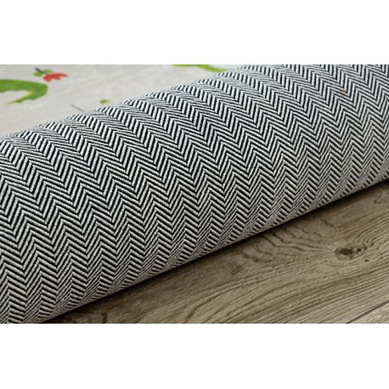 BAMBINO 50230 Washable Rug Zoo, Street for Kids Non-Slip - Beige/Green