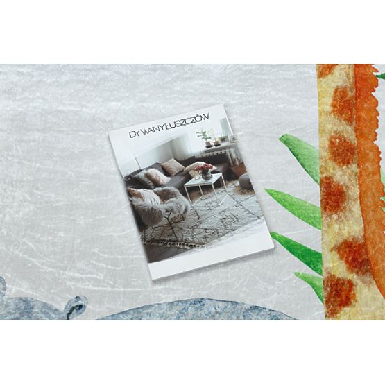 BAMBINO 54090 Washing Mat Animals, Africa for Kids Non-slip - White/Green