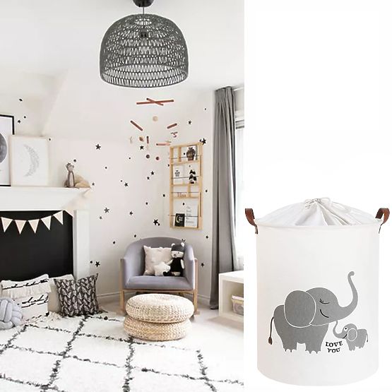 Toy Basket - Elephants