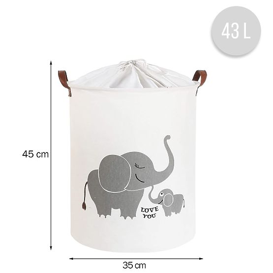 Toy Basket - Elephants