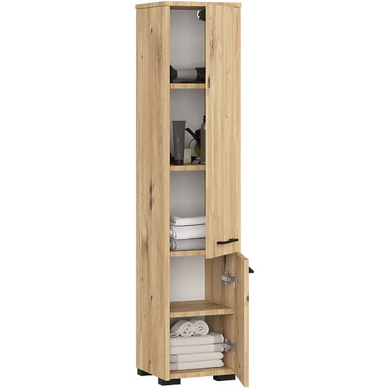BATHROOM CABINET FIN 2 DOORS OAK ARTISAN