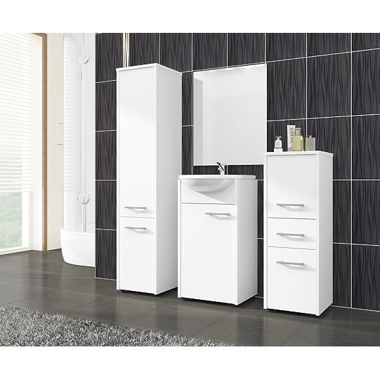 BATHROOM CABINET FIN COLUMN 30 2D 140cm WHITE