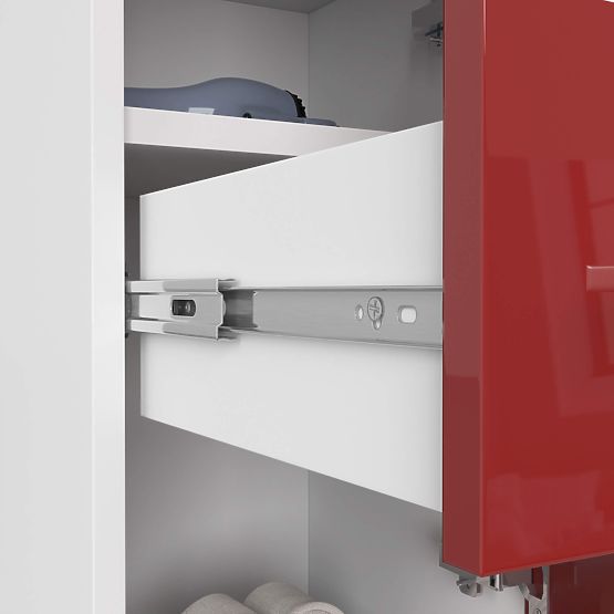 BATHROOM CABINET FIN COLUMN 30 2D 1DR 85cm RED GLOSS