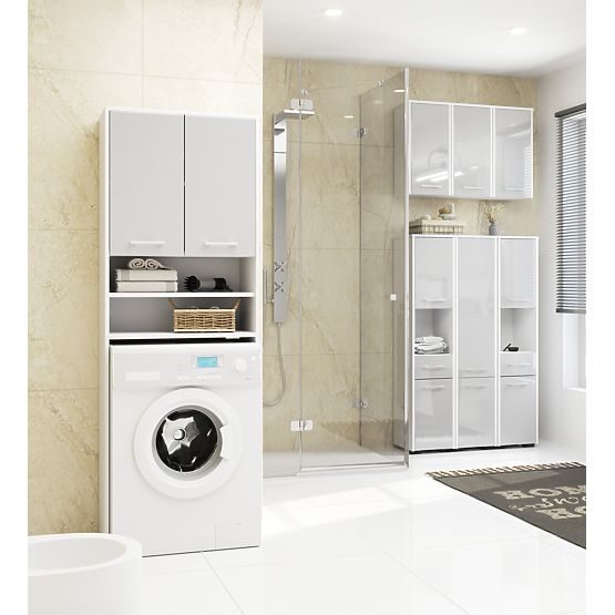 BATHROOM CABINET FIN COLUMN 30 2D 1SZ 85cm METALLIC GLOSS