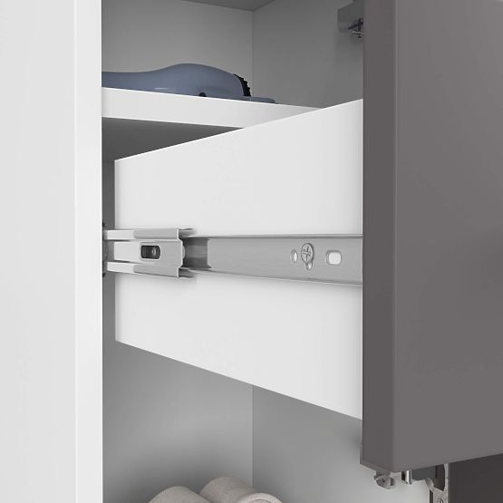 BATHROOM CABINET FIN COLUMN 30 2D 1SZ 85cm PK WHITE / GRAY