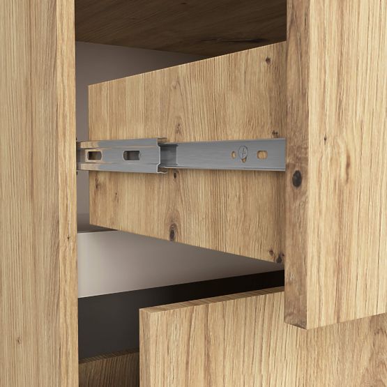 BATHROOM CABINET UNDER SINK WITH HOLES VAMI W90 UM 2SZ 2P OAK ARTISAN / CASHMERE