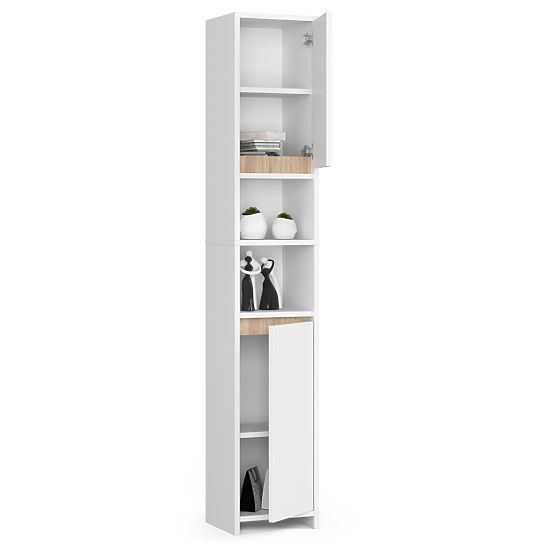 Bathroom Cabinet Uni - White - 2 Doors 2 Compartments