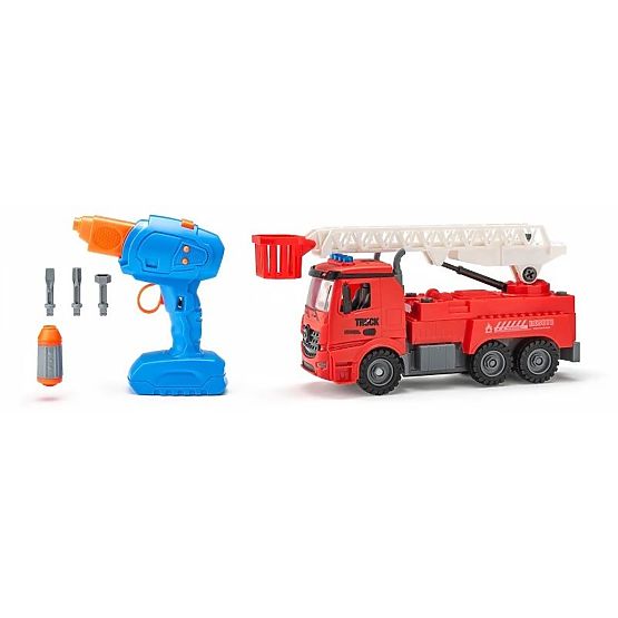 Battery-Powered Fire Truck with Assembly Feature