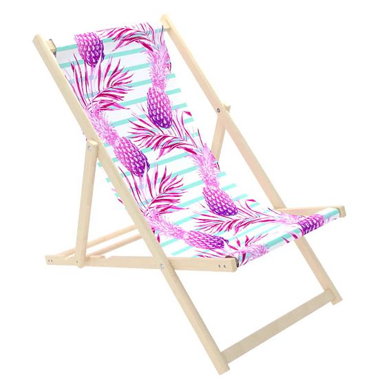 Beach chair Purple pineapples
