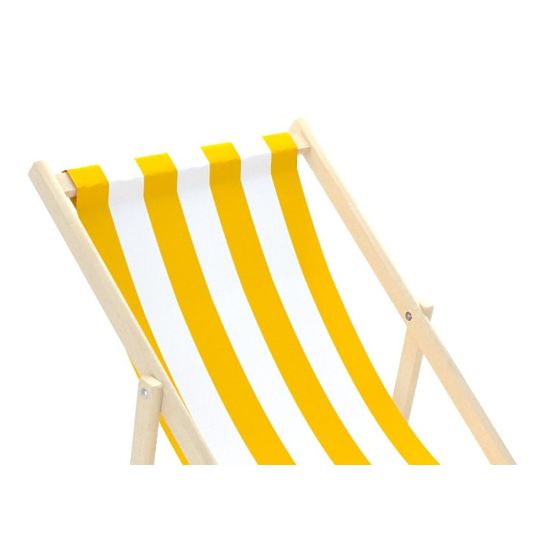 Beach chair Stripes - yellow-white
