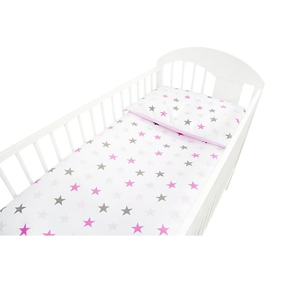 Bed linen set 135 x 100 cm Stars - pink