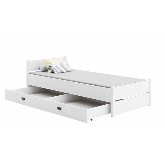 Bed MARCEL 200x90 white with drawer