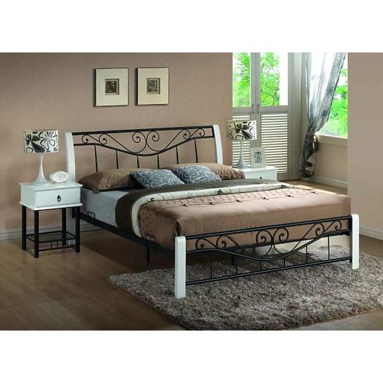 Bed PARMA 160x200cm black / white