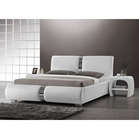 Bed TOKYO 180x200cm white/chrome