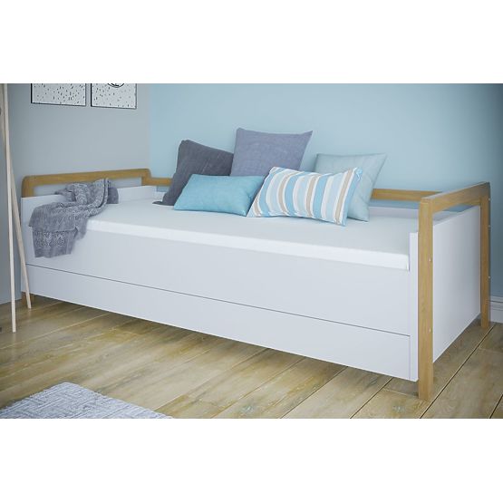 Bed with Backrest Viktor 180 x 80 - White