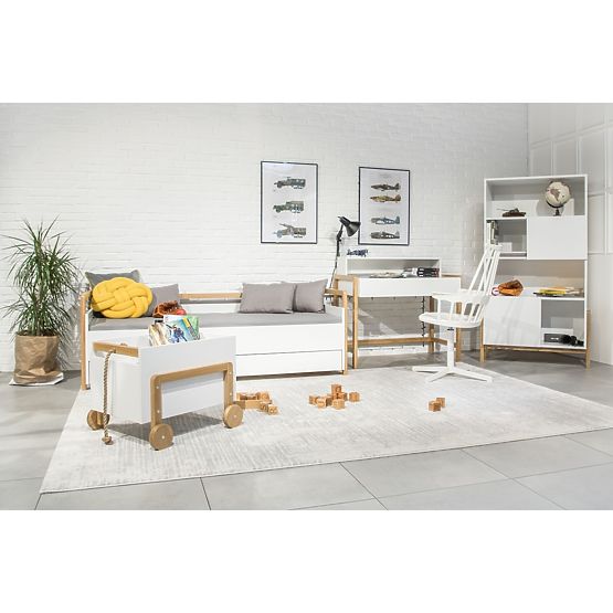Bed with Backrest Viktor 180 x 80 - White