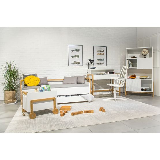 Bed with Backrest Viktor 180 x 80 - White