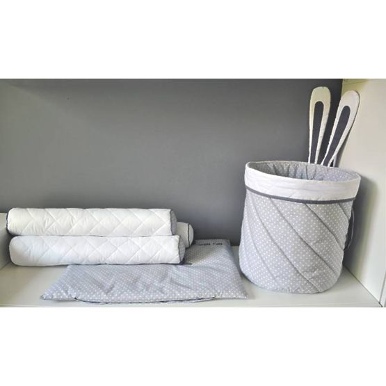 Bedding for children 3-piece bunny - grey