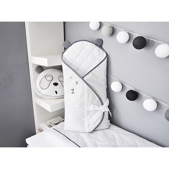 Bedding set 3-piece for children Panda - grey