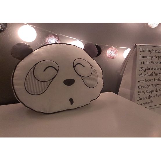 Bedding set 3-piece for children Panda - grey