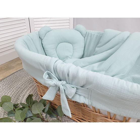 Wicker Crib Bedding Set - Mint