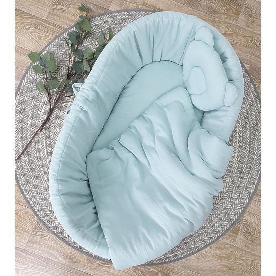 Wicker Crib Bedding Set - Mint