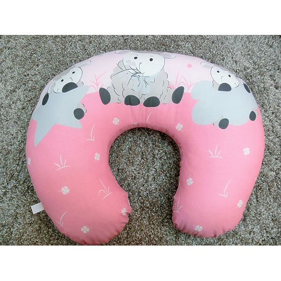 Bedding set for cribs 120x90cm Lamb - pink
